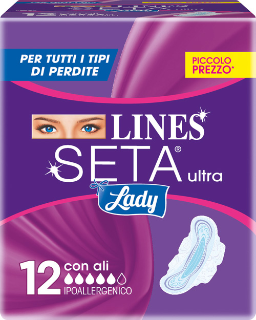 LINES SETA ULTRA LADY CON ALI 12 PEZZI - Farmacianuova.eu
