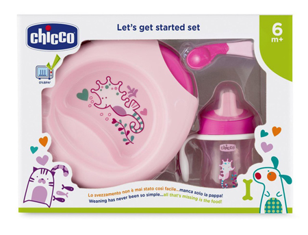 CHICCO SET PAPPA 6M+ ROSA CON CUCCHIAIO ROSA - Farmacianuova.eu