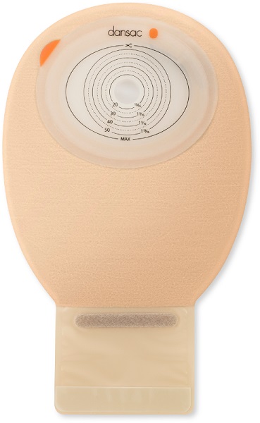 DANSAC NOVALIFE TRE 1 SACCA APERTA OPACA PIANA MAXI PER ILEOSTOMIA CON FINESTRA RITAGLIABILE 15-70X90 MM 550 ML 10 PEZZI - Farmacianuova.eu