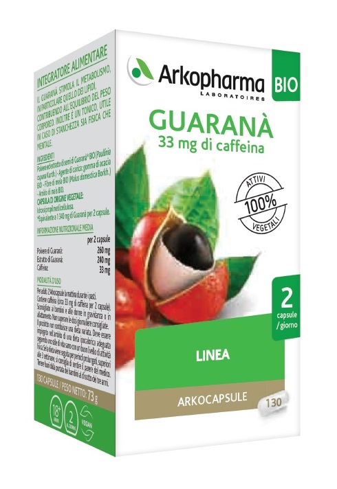 ARKO CAPSULE GUARANA' BIO 130 CAPSULE - Farmacianuova.eu