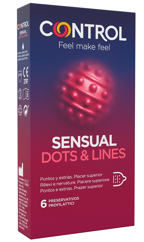 CONTROL SENSUAL DOTS&LINES 6 PEZZI - Farmacianuova.eu