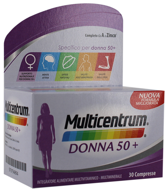 MULTICENTRUM DONNA 50+ 30 COMPRESSE - Farmacianuova.eu