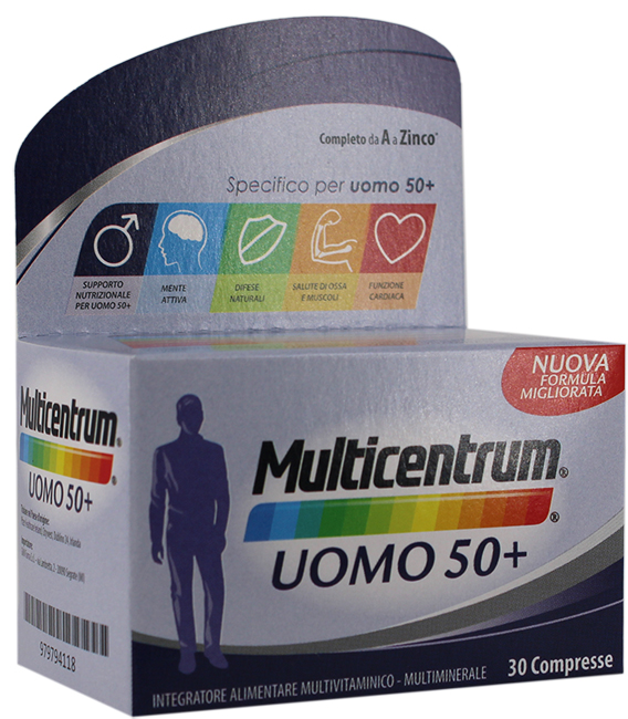 MULTICENTRUM UOMO 50+ 30 COMPRESSE - Farmacianuova.eu
