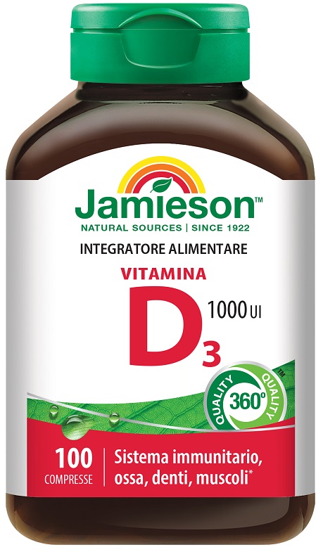 JAMIESON VITAMINA D3 1000 100 COMPRESSE - Farmacianuova.eu