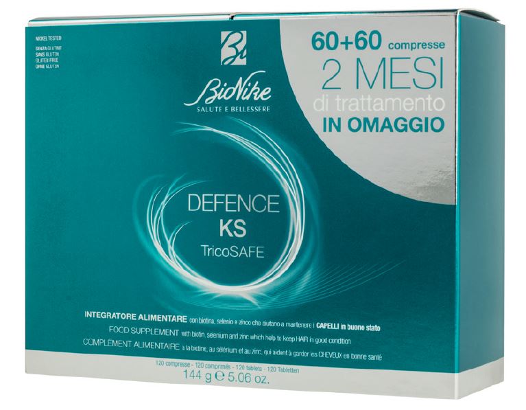 DEFENCE KS TRICOSAFE BIPACK 60 COMPRESSE + 60 COMPRESSE - Farmacianuova.eu