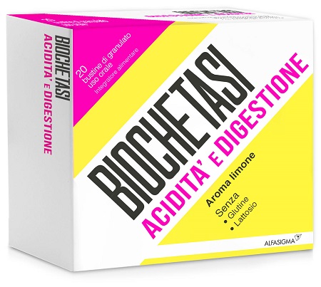 BIOCHETASI ACIDITA' E DIGESTIONE 20 BUSTE GRANULATO AROMA LIMONE - Farmacianuova.eu