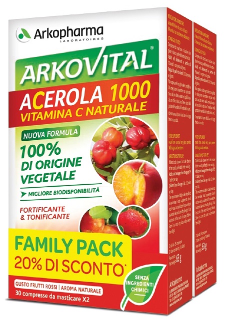 ARKOVITAL ACEROLA 1000 PACK FAMILY 60 COMPRESSE - Farmacianuova.eu