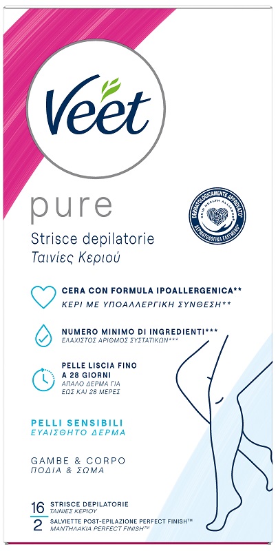 VEET STRISCE CORPO IPOALLERGENICHE 16 PEZZI - Farmacianuova.eu