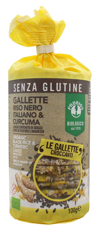 PROBIOS GALLETTE RISO NERO/CURCUMA 100 G - Farmacianuova.eu