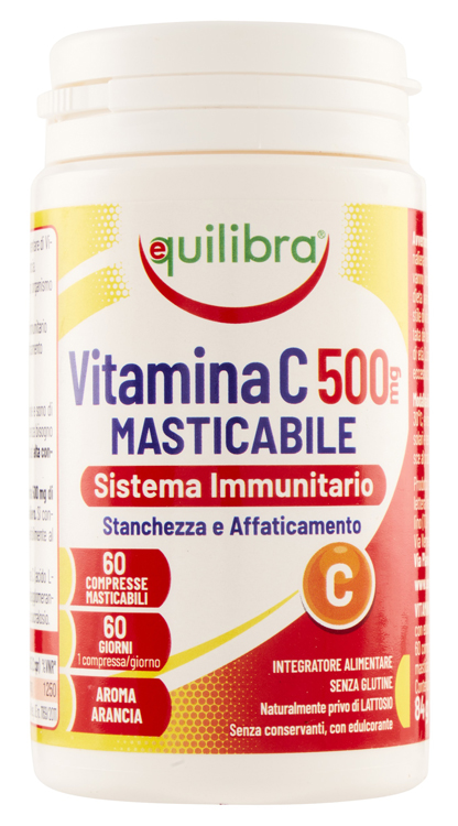 VITAMINA C 500MG MASTICABILE SISTEMA IMMUNITARIO 60 COMPRESSE - Farmacianuova.eu