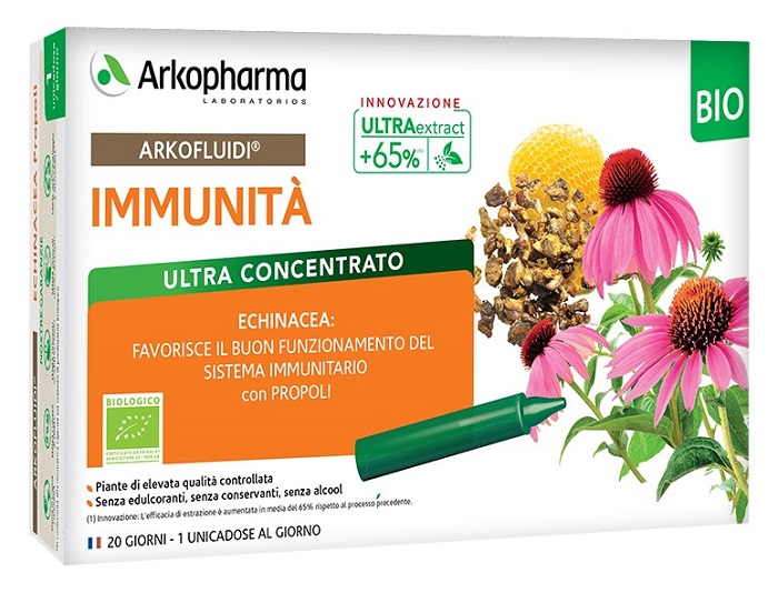 ARKOFLUIDI IMMUNITA' PROPOLI ECHINACEA BIO 20 FIALOIDI 15 ML - Farmacianuova.eu