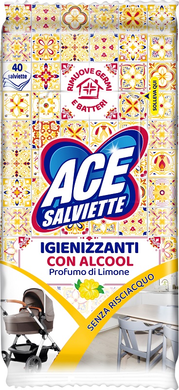 ACE SALVIETTE IGIENIZZANTI SGRASSANTI 40 PEZZI - Farmacianuova.eu