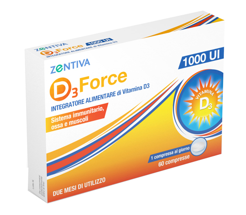 D3 FORCE ZENTIVA 1000UI 60 COMPRESSE - Farmacianuova.eu