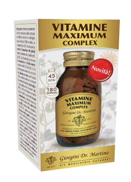 VITAMINE MAXIMUM COMPLEX 180 PASTIGLIE - Farmacianuova.eu
