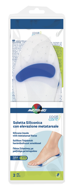 MASTER-AID FOOT CARE SOLETTA SILICONICA LARGE 41-42 EU ELEV METATARSO - Farmacianuova.eu