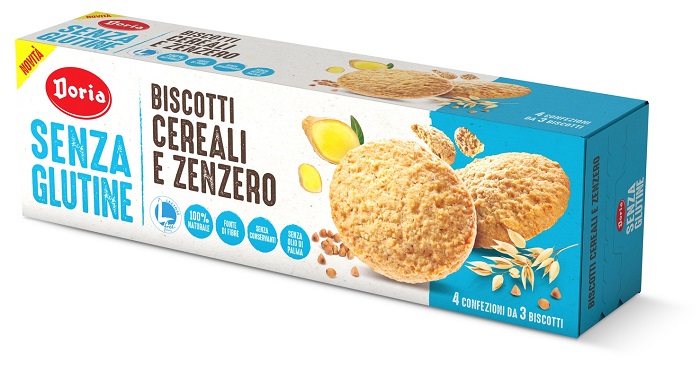 DORIA BISCOTTI CEREALI-ZENZERO 4X37,5 G - Farmacianuova.eu