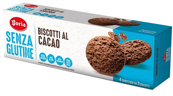 DORIA BISCOTTI CACAO 4X37,5 G - Farmacianuova.eu
