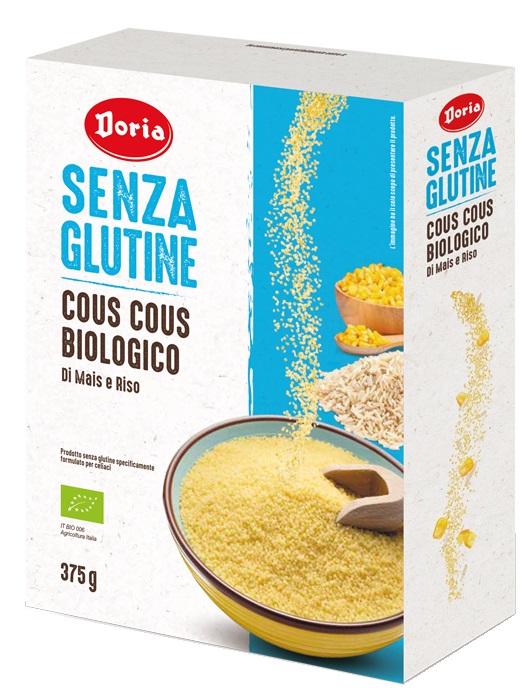 DORIA COUS COUS BIOLOGICO MAIS-RISO 375 G - Farmacianuova.eu