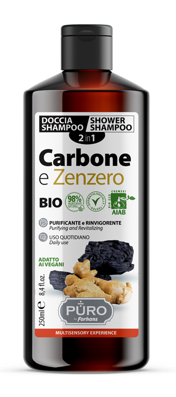FORHANS PURO SHAMPOO DOCCIA CARBONE & ZENZERO 250 ML - Farmacianuova.eu