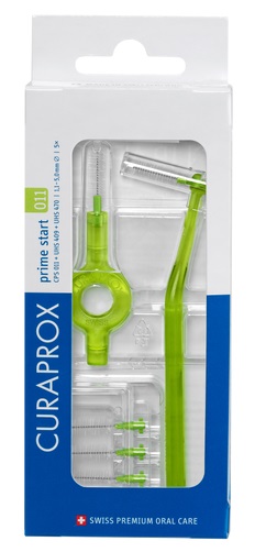 CURAPROX CPS 011 SCOVOLINO PRIME START 011 LIME GREEN 5 PEZZI - Farmacianuova.eu