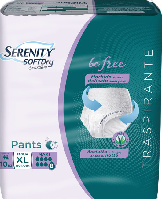 SERENITY PANTS SD SENSITIVE BE FREE MAXI XL 10 PEZZI - Farmacianuova.eu