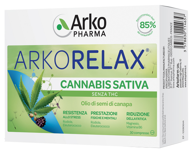 ARKORELAX CANNABIS SATIVA 30 COMPRESSE - Farmacianuova.eu