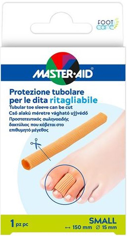 PROTEZIONE TUBOLARE MASTER-AID FOOTCARE RITAGLIABILE 15 CM 15 MM SMALL C6 - Farmacianuova.eu