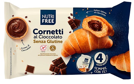 NUTRIFREE CORNETTI CIOCCOLATO 4X60 G - Farmacianuova.eu