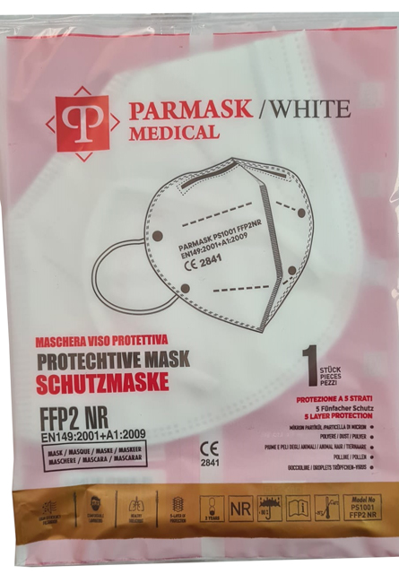 MASCHERINA PARMASK MEDICAL FFP2 WHITE 10 PEZZI - Farmacianuova.eu