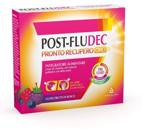 POSTFLUDEC FRUTTI DI BOSCO PRONTO RECUPERO ORO 12 BUSTINE - Farmacianuova.eu