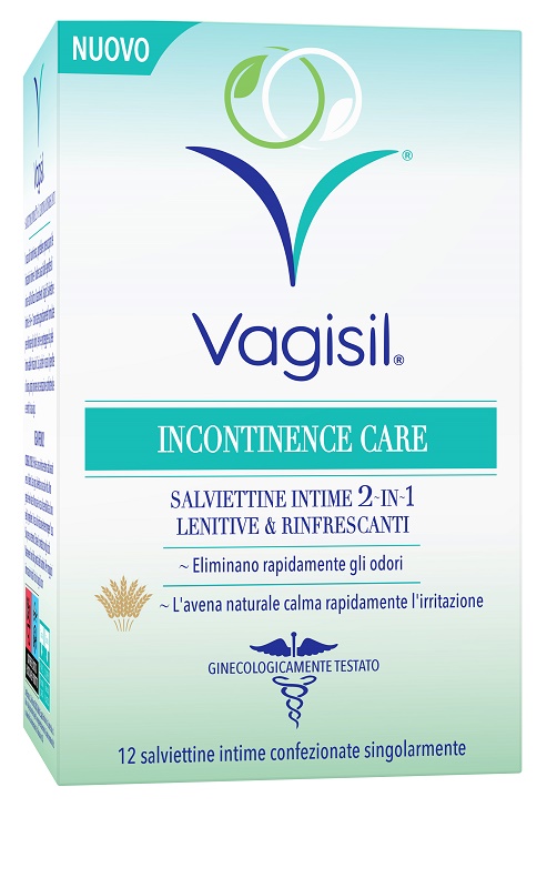 VAGISIL INCONTINENCE CARE SALVIETTINE INTIME 2IN1 LENITIVE & RINFRESCANTI 12 PEZZI - Farmacianuova.eu
