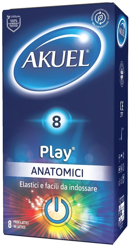 PROFILATTICO AKUEL PLAY ANATOMICO 8 PEZZI - Farmacianuova.eu