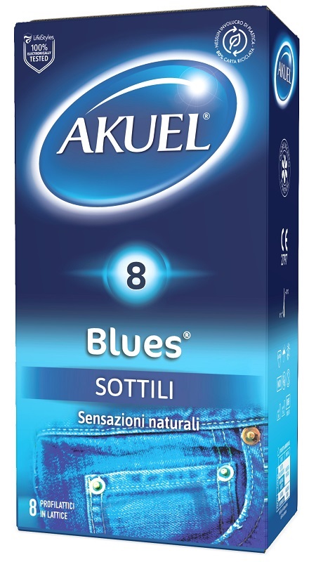 PROFILATTICO AKUEL BLUES SOTTILE 8 PEZZI - Farmacianuova.eu
