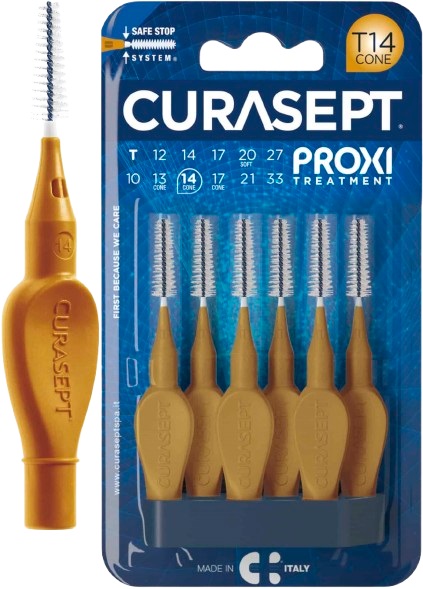 CURASEPT PROXI T14 OCRA/DARK GOLD 6 PEZZI - Farmacianuova.eu
