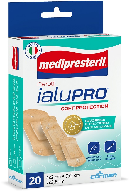 MEDIPRESTERIL CEROTTI IALUPRO SOFT PROTECTION 3 FORMATI ASSORTITI 20 PEZZI - Farmacianuova.eu