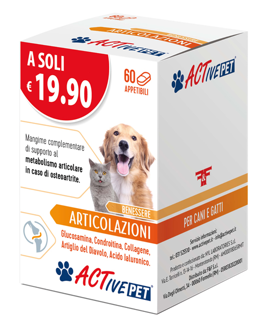 ACTIVE PET ARTICOLAZIONI 60 COMPRESSE - Farmacianuova.eu