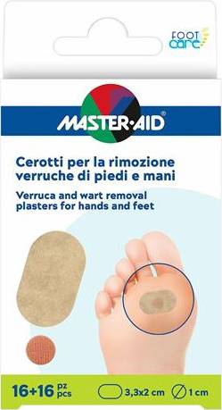 CEROTTO VERRUCHE MASTER-AID FOOTCARE PIEDI/MANI 16 PEZZI E4 - Farmacianuova.eu