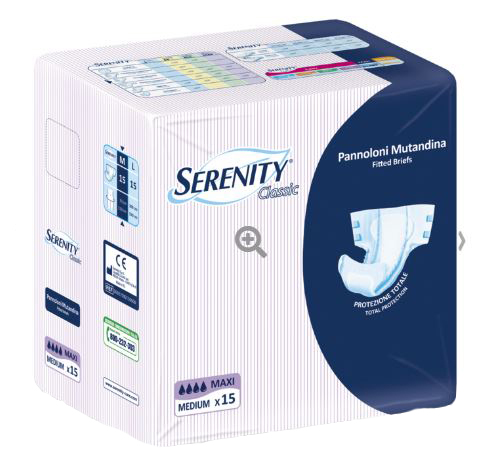PANNOLONE MUTANDINA SERENITY CLASSIC MAXI TAGLIA EXTRALARGE 15 PEZZI - Farmacianuova.eu