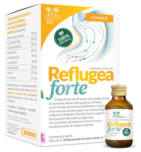 SALUGEA REFLUGEA FORTE 18 FLACONCINI DA 10 ML - Farmacianuova.eu