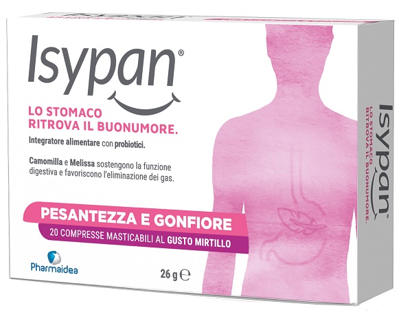 ISYPAN PESANTEZZA GONFIORE 20 COMPRESSE MASTICABILI - Farmacianuova.eu