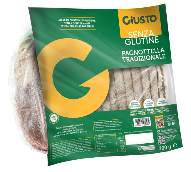 GIUSTO SENZA GLUTINE PAGNOTTELLA 300 G - Farmacianuova.eu