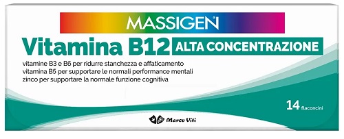 MASSIGEN VITAMINA B12 ALTA CONCENTRAZIONE 14 FLACONCINI - Farmacianuova.eu