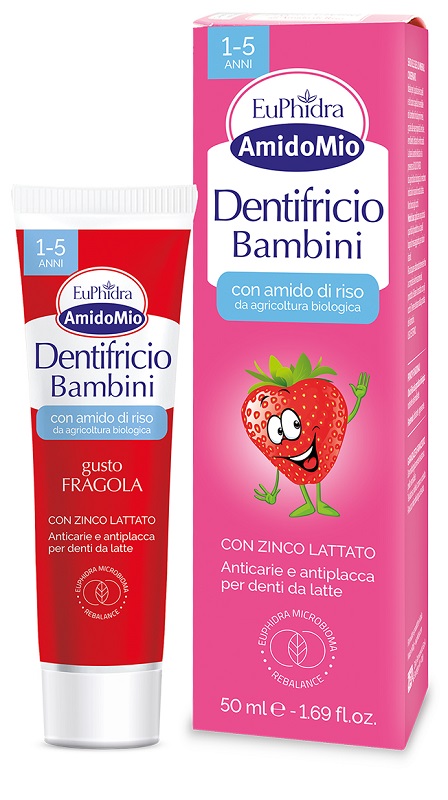 EUPHIDRA AMIDOMIO DENTIFRICIO FRAGOLA 1-5 ANNI 50 ML - Farmacianuova.eu