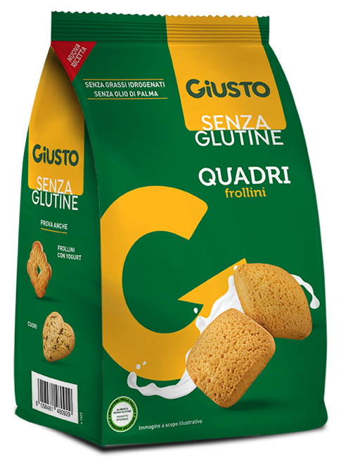 GIUSTO SENZA GLUTINE QUADRI FROLLINI 200 G - Farmacianuova.eu