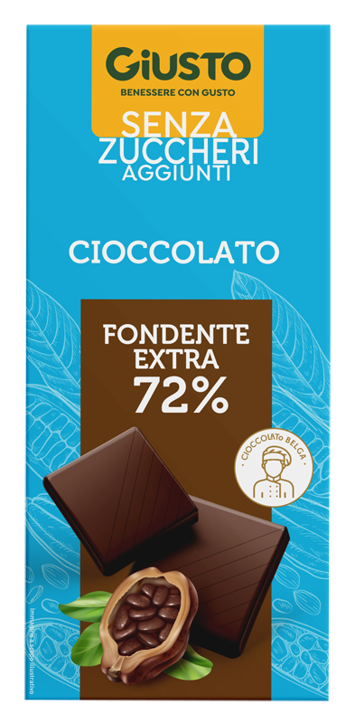 GIUSTO SENZA ZUCCHERO TAVOLETTA EXTRA FONDENTE 85 G - Farmacianuova.eu
