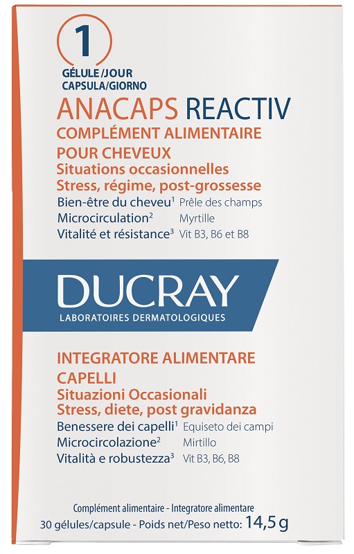 ANACAPS REACTIV CAPELLI SITUAZIONE OCCASIONALE 30 CAPSULE - Farmacianuova.eu