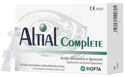 SOLUZIONE OFTALMICA LUBRIFICANTE ALTIAL COMPLETE 4 STRIP DA 5 FLACONI DA 0,5 ML - Farmacianuova.eu