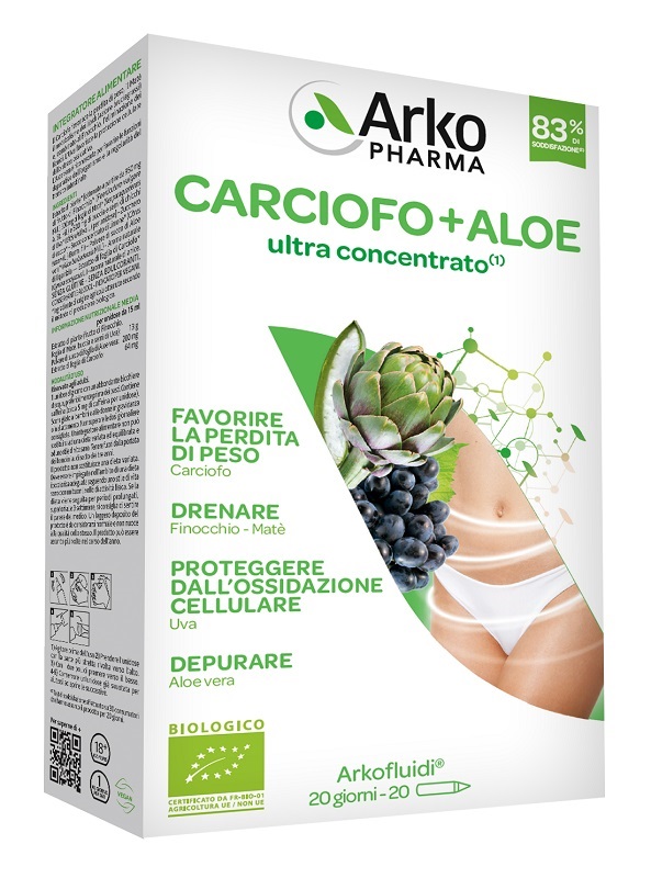 ARKOFLUIDI CARCIOFO+ALOE VERA 20 FLACONCINI 200 G - Farmacianuova.eu