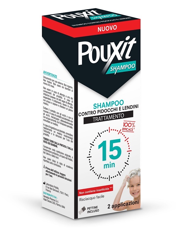 SHAMPOO CONTRO PIDOCCHI E LENDINI POUXIT TRATTAMENTO CON PETTINE INCLUSO 200 ML - Farmacianuova.eu