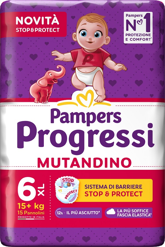 PAMPERS PROGRESSI MUTANDINA XL CP 15 PEZZI - Farmacianuova.eu